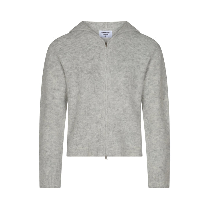 Sweat à Capuche Zippé Double - Gris Clair