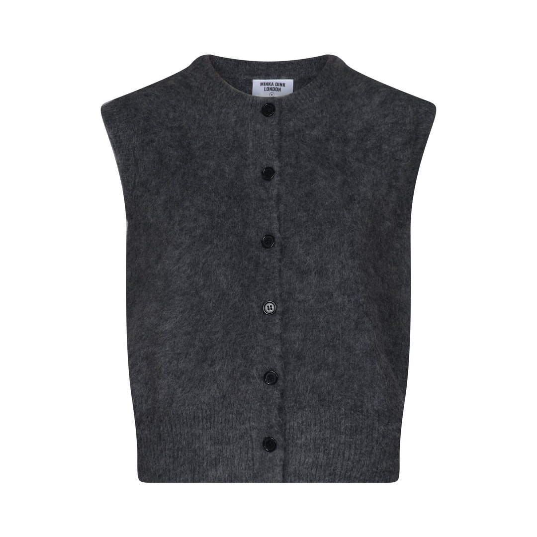 Gilet en Maille - Gris Foncé