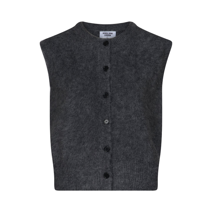 Gilet en Maille - Gris Foncé