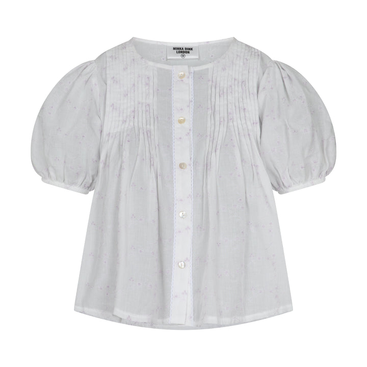 Blouse Poppy - Blanche & Lilas