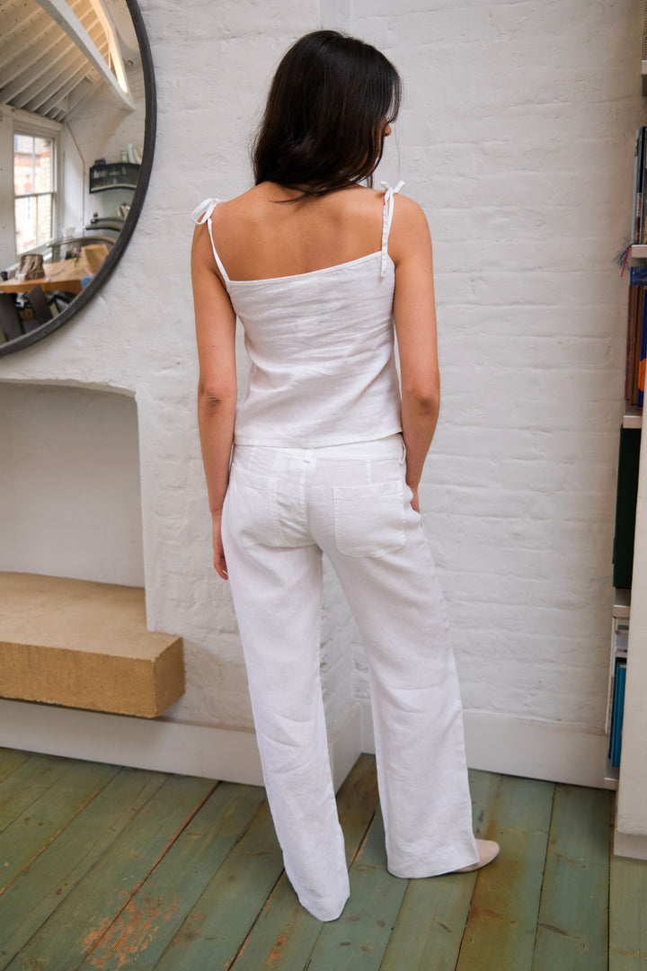 Arla Linen Trousers - White