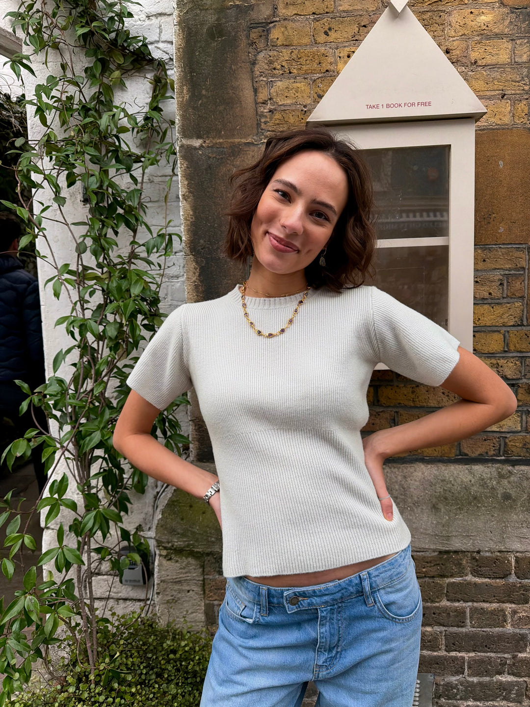 Top en maille Sofie - Bleu canard