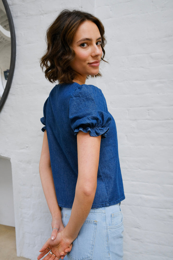 Perdie Blouse - Indigo