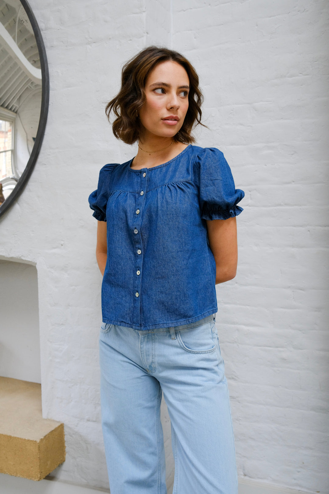 Perdie Blouse - Indigo