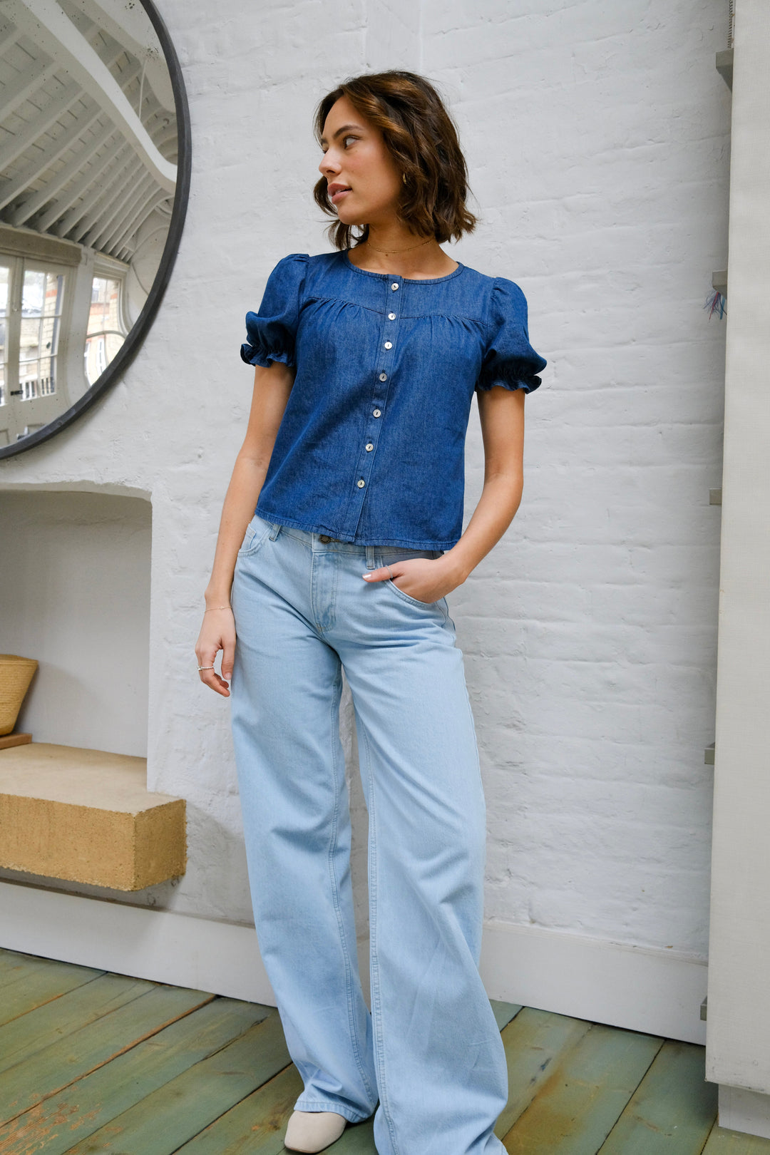 Perdie Blouse - Indigo