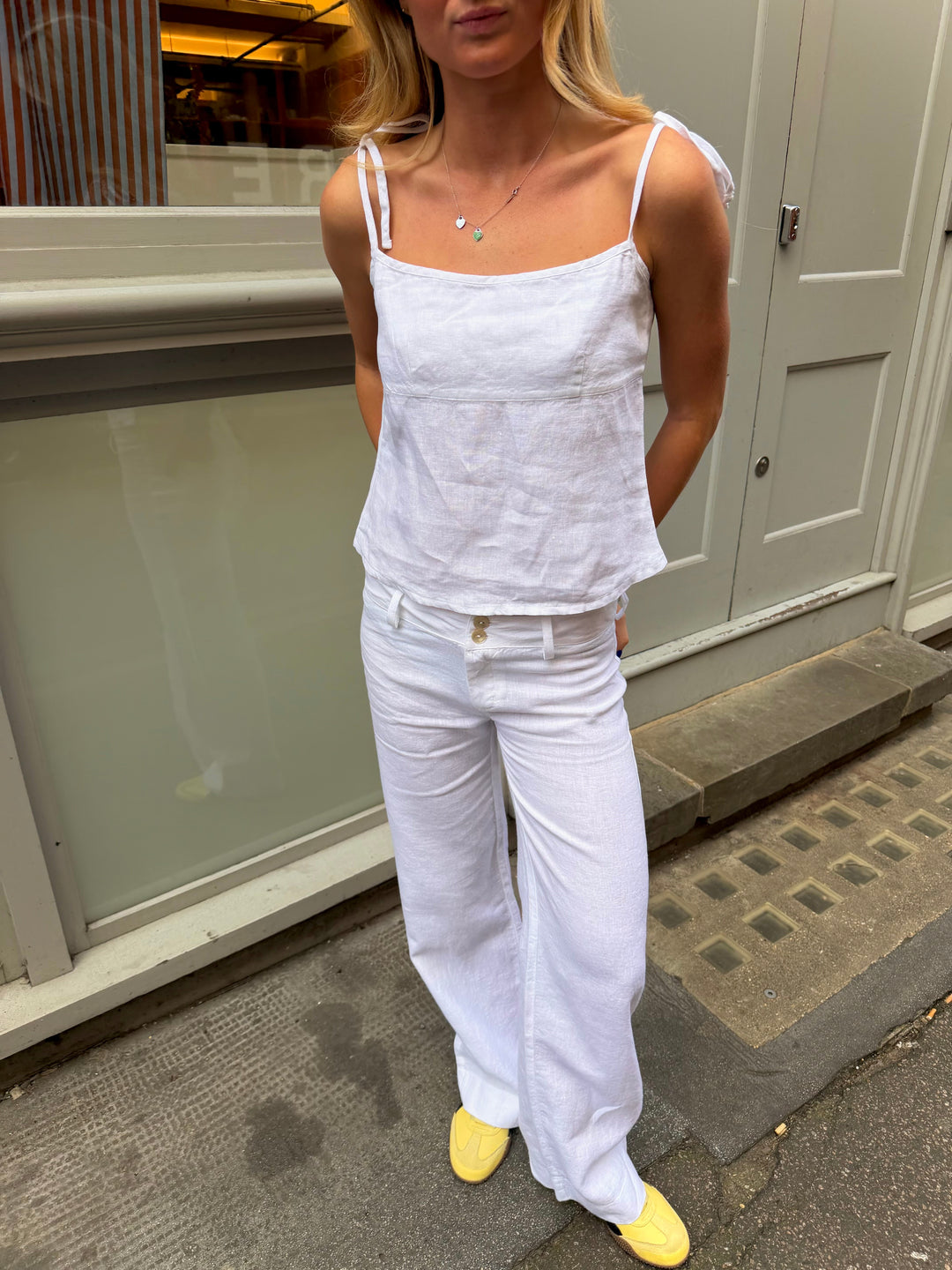 Arla Linen Trousers - White