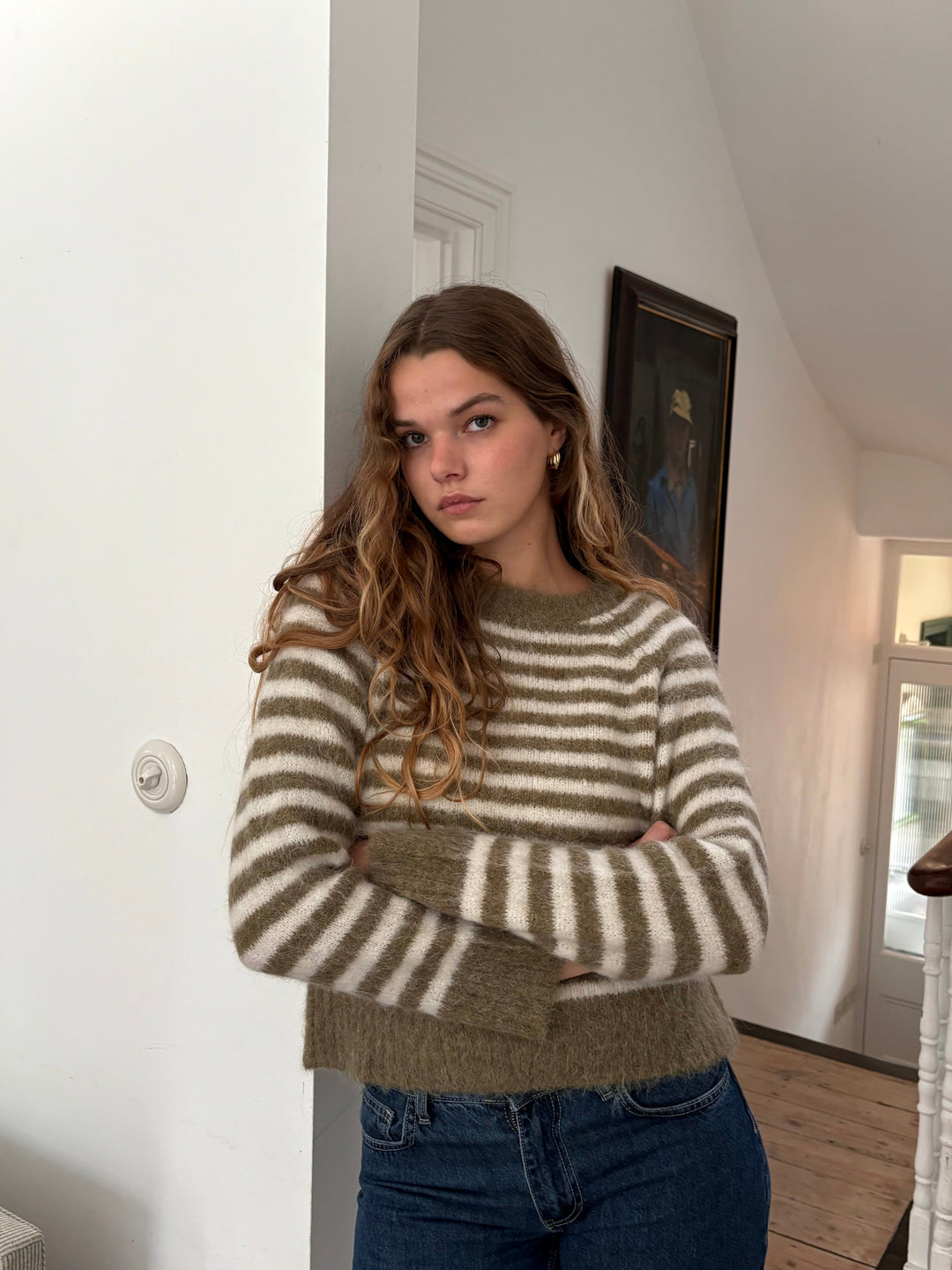 Cara Trui - Olijfgroen