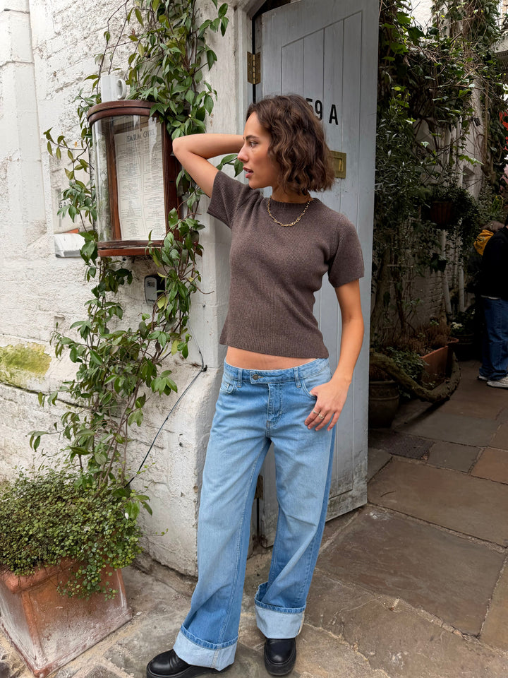 Top en maille Sofie - Marron