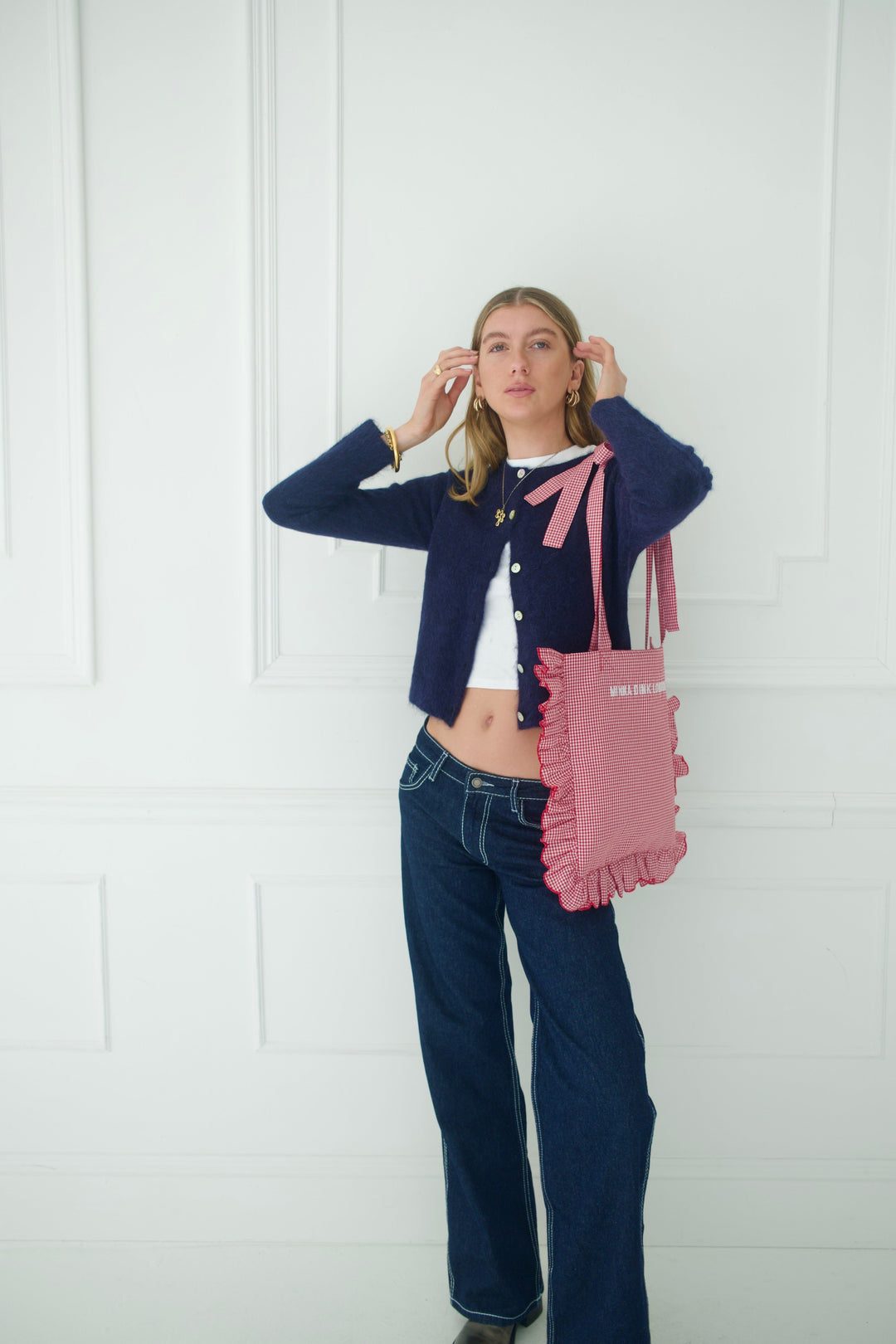 Boodschappentas met Ruit - Rood