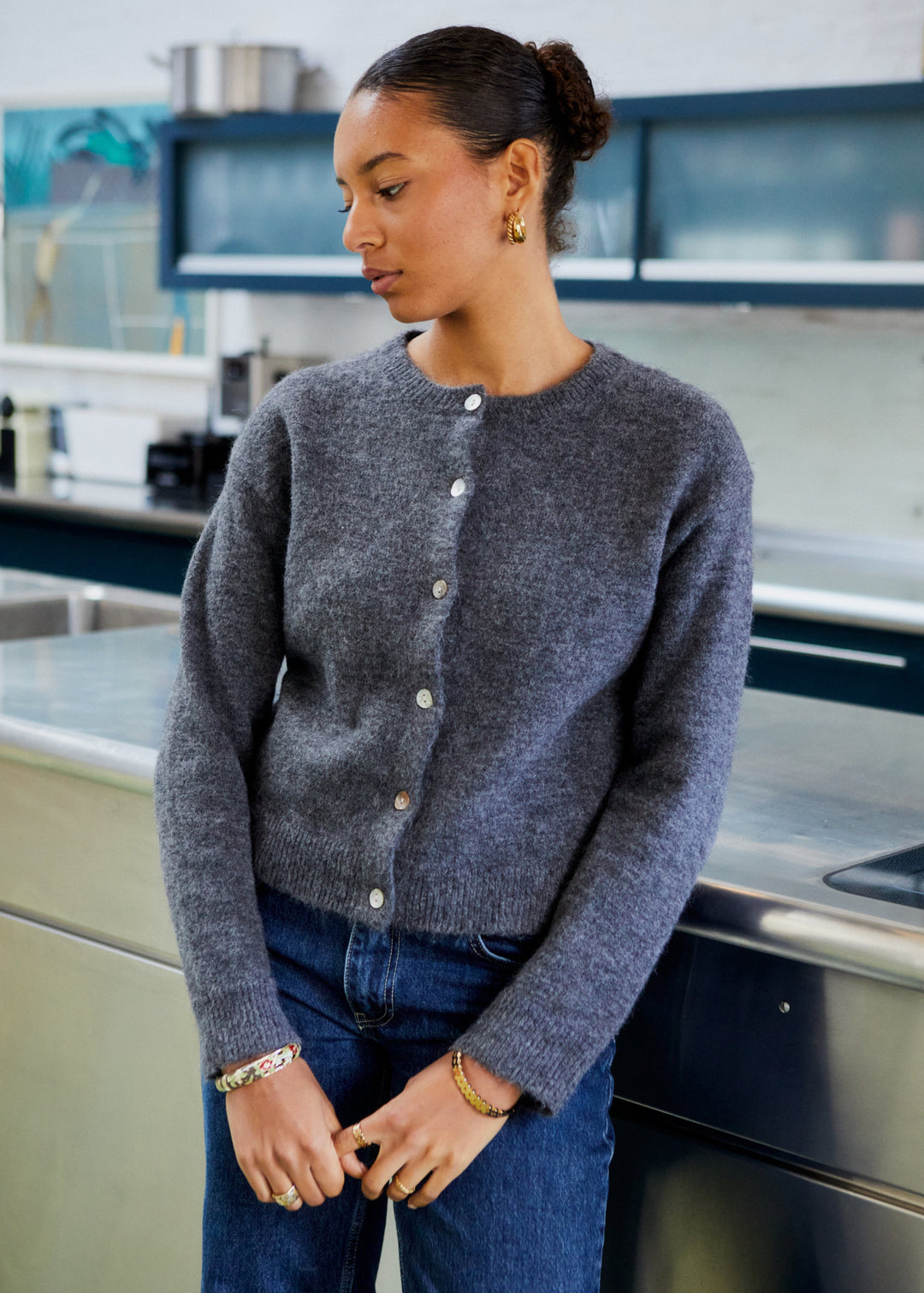 Cardigan Elsa - Gris foncé
