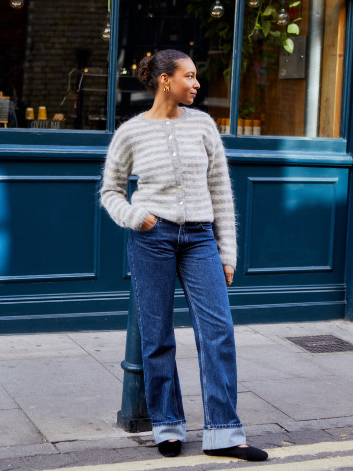 Cardigan Evie - Rayures Grises