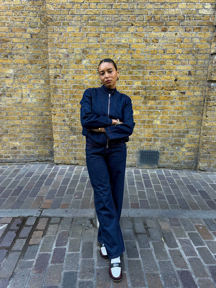 Veste Nina - Indigo et rouge