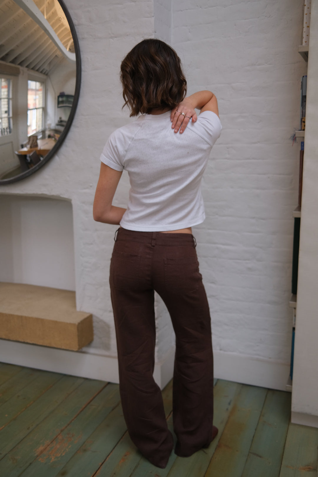 Arla Linen Trousers - Brown