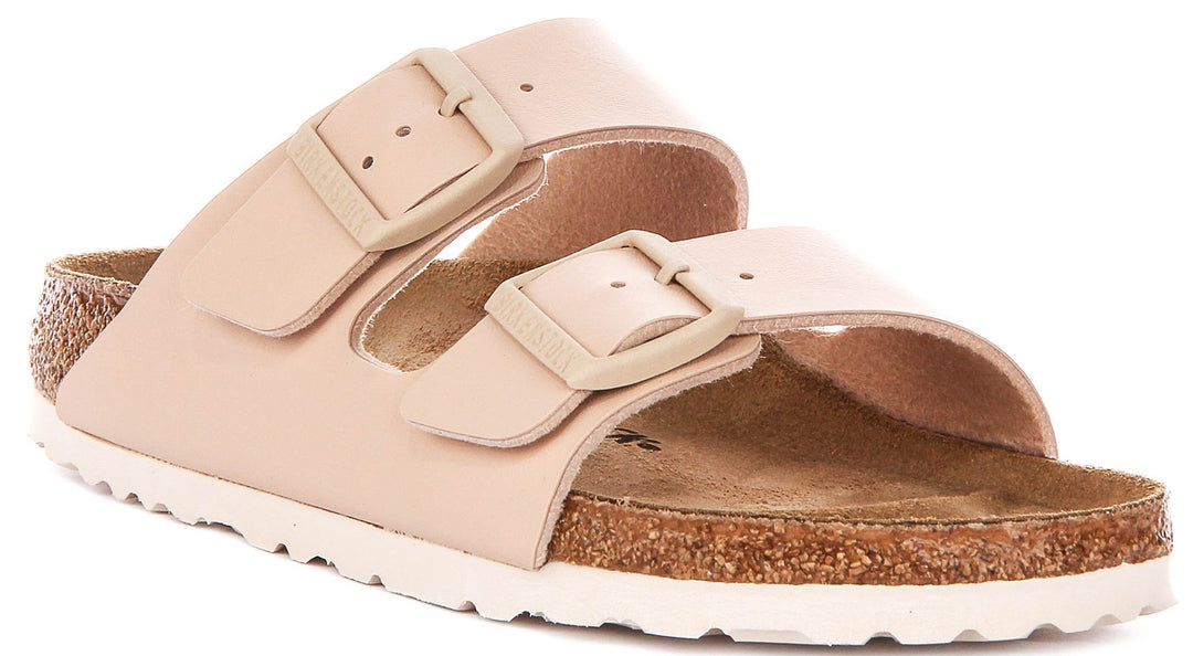 Sandales Birkenstock Arizona | Birko-Flor beige pour femme - coupe étroite