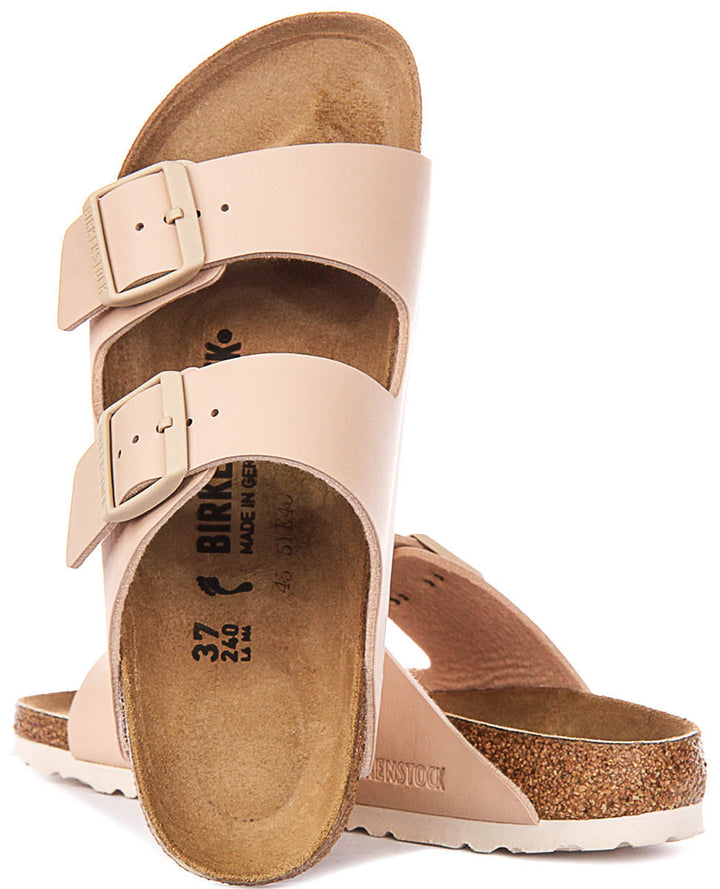 Sandales Birkenstock Arizona | Birko-Flor beige pour femme - coupe étroite