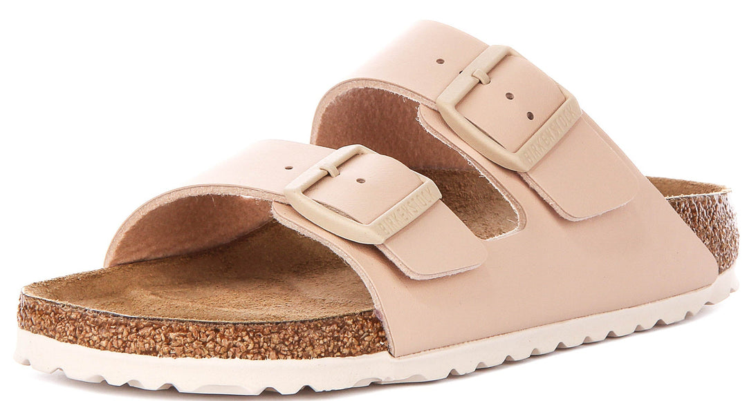Sandales Birkenstock Arizona | Birko-Flor beige pour femme - coupe étroite