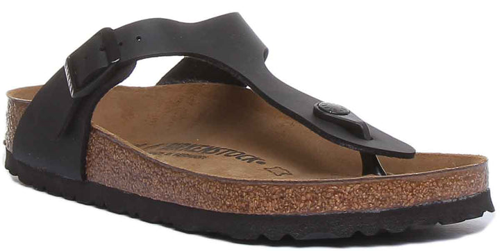 Sandales Birkenstock Gizeh | Birko-Flor noir pour femme