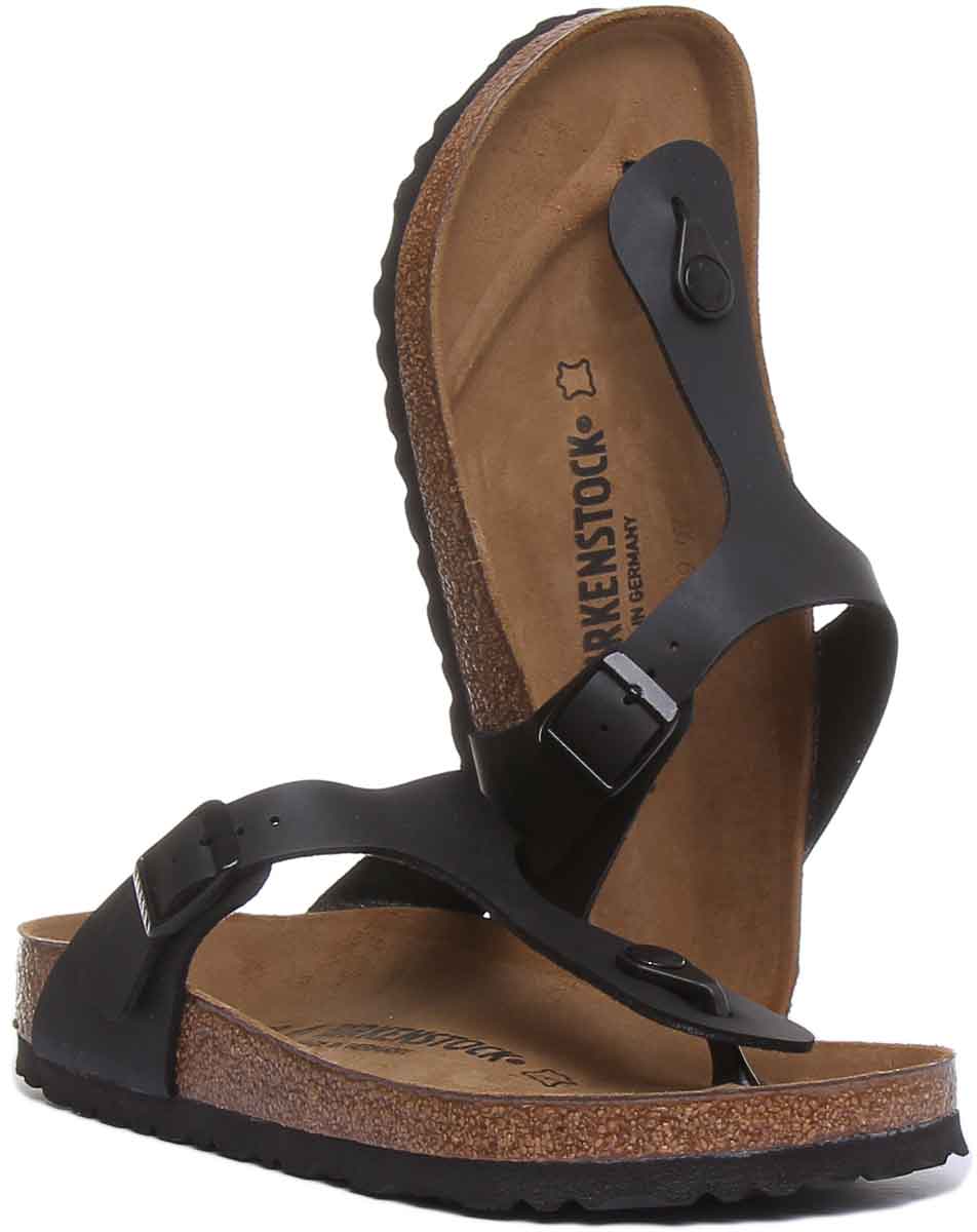 Sandales Birkenstock Gizeh | Birko-Flor noir pour femme