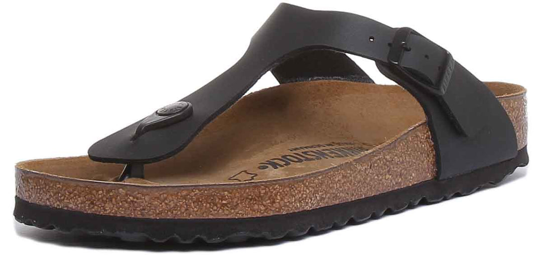 Sandales Birkenstock Gizeh | Birko-Flor noir pour femme
