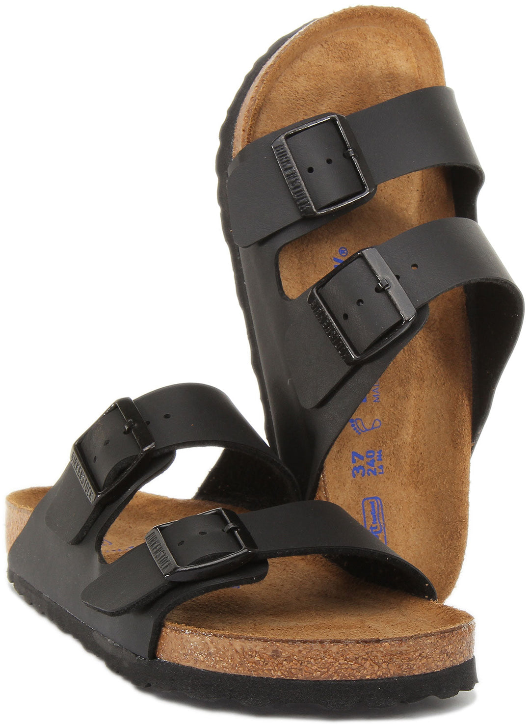 Birkenstock Arizona-sandaler | Svart Birko-Flor för män och kvinnor
