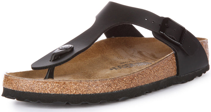 Sandales Birkenstock Gizeh | Birko-Flor noir pour femme