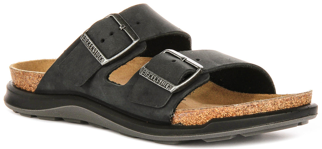 Birkenstock Arizona-sandaler | svart mockaläder – Crosstown-sula för kvinnor – normal passform