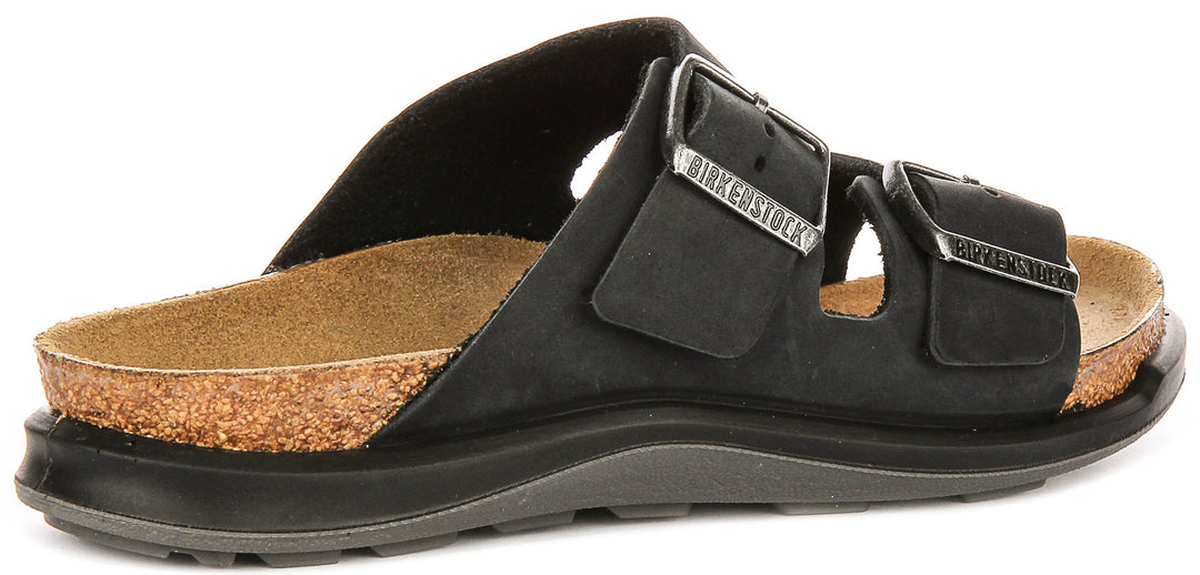 Birkenstock Arizona-sandaler | svart mockaläder – Crosstown-sula för kvinnor – normal passform