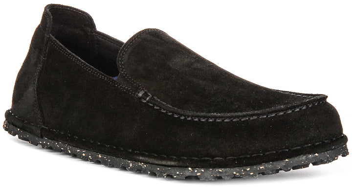 Birkenstock Utti chaussures | cuir suédé noir pour hommes et femmes - coupe standard