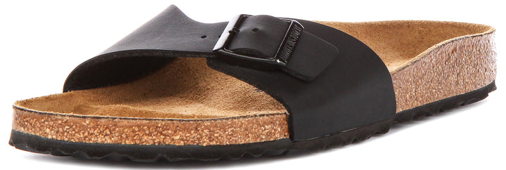 Birkenstock Madrid-sandaler | Svart Birko-Flor för kvinnor – smal läst