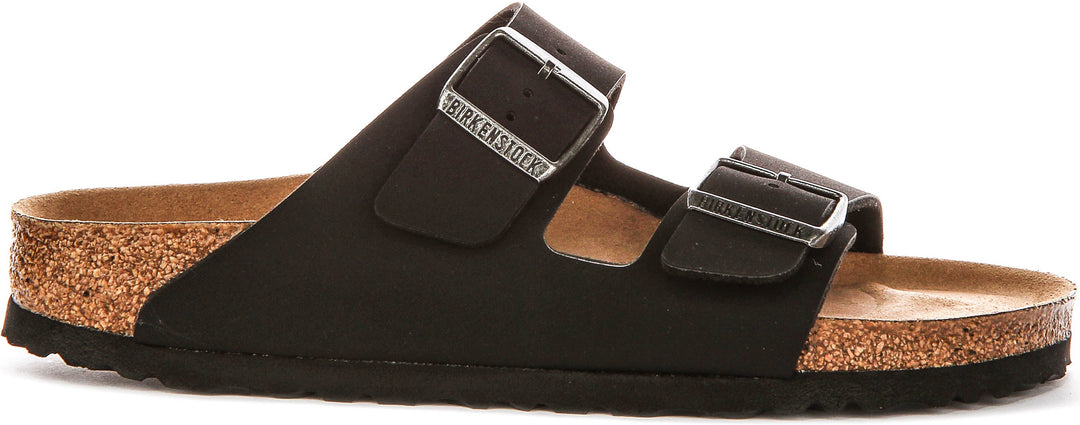 Birkenstock Arizona-sandaler | Svart Birko-Flor – veganvänliga för män och kvinnor – smal läst