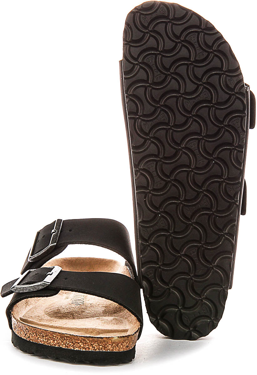 Birkenstock Arizona-sandaler | Svart Birko-Flor – veganvänliga för män och kvinnor – smal läst