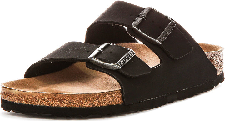 Birkenstock Arizona-sandaler | Svart Birko-Flor – veganvänliga för män och kvinnor – smal läst