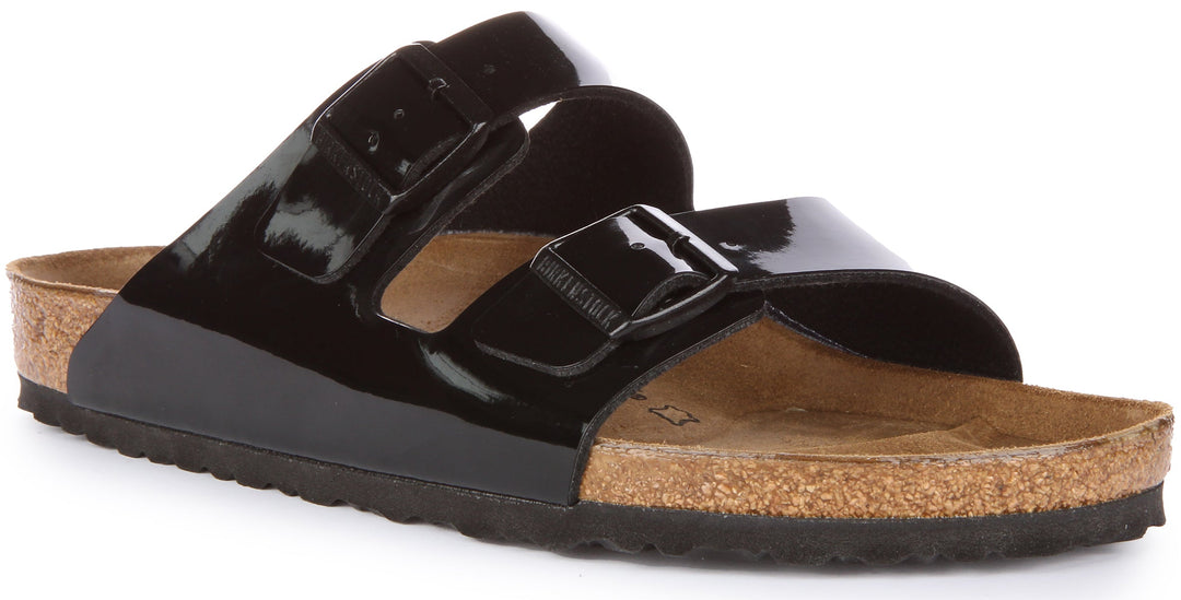 Birkenstock Arizona-sandaler | Svart lackad Birko-Flor för män och kvinnor