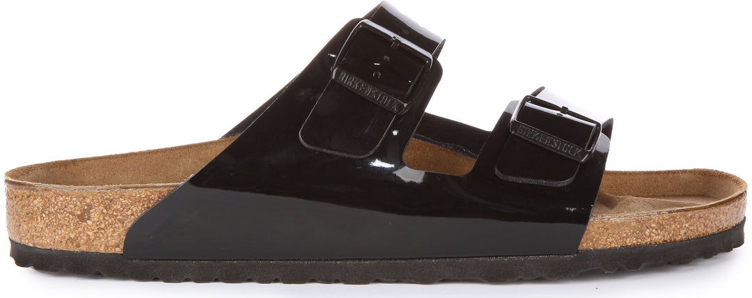 Birkenstock Arizona-sandaler | Svart lackad Birko-Flor för män och kvinnor