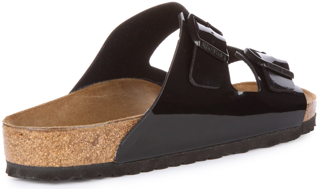 Birkenstock Arizona-sandaler | Svart lackad Birko-Flor för män och kvinnor