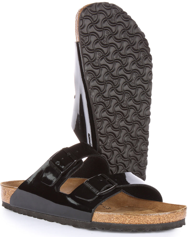 Birkenstock Arizona-sandaler | Svart lackad Birko-Flor för män och kvinnor