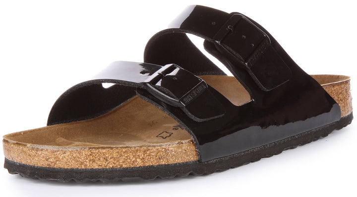 Birkenstock Arizona-sandaler | Svart lackad Birko-Flor för män och kvinnor