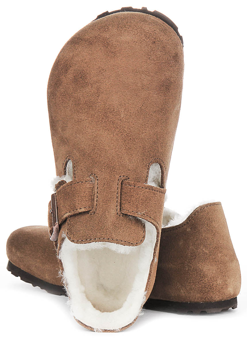 Birkenstock London-tofflor | Brunt mockaläder för kvinnor