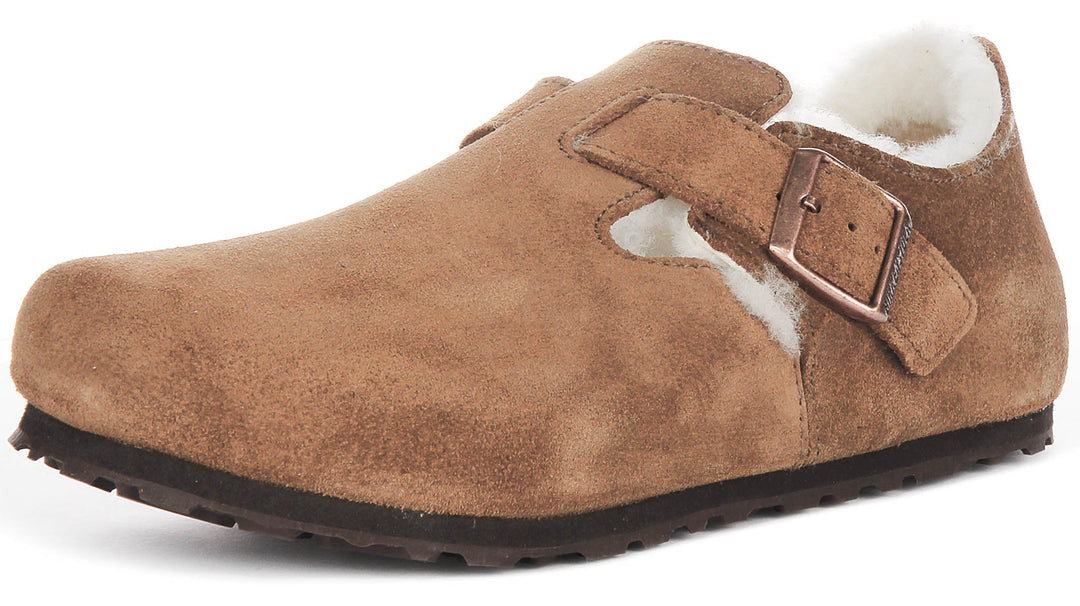 Birkenstock London-tofflor | Brunt mockaläder för kvinnor