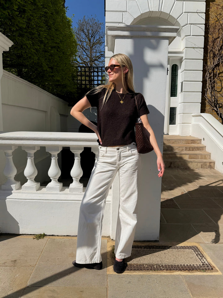 The Short Sleeve Knit - Chocolate