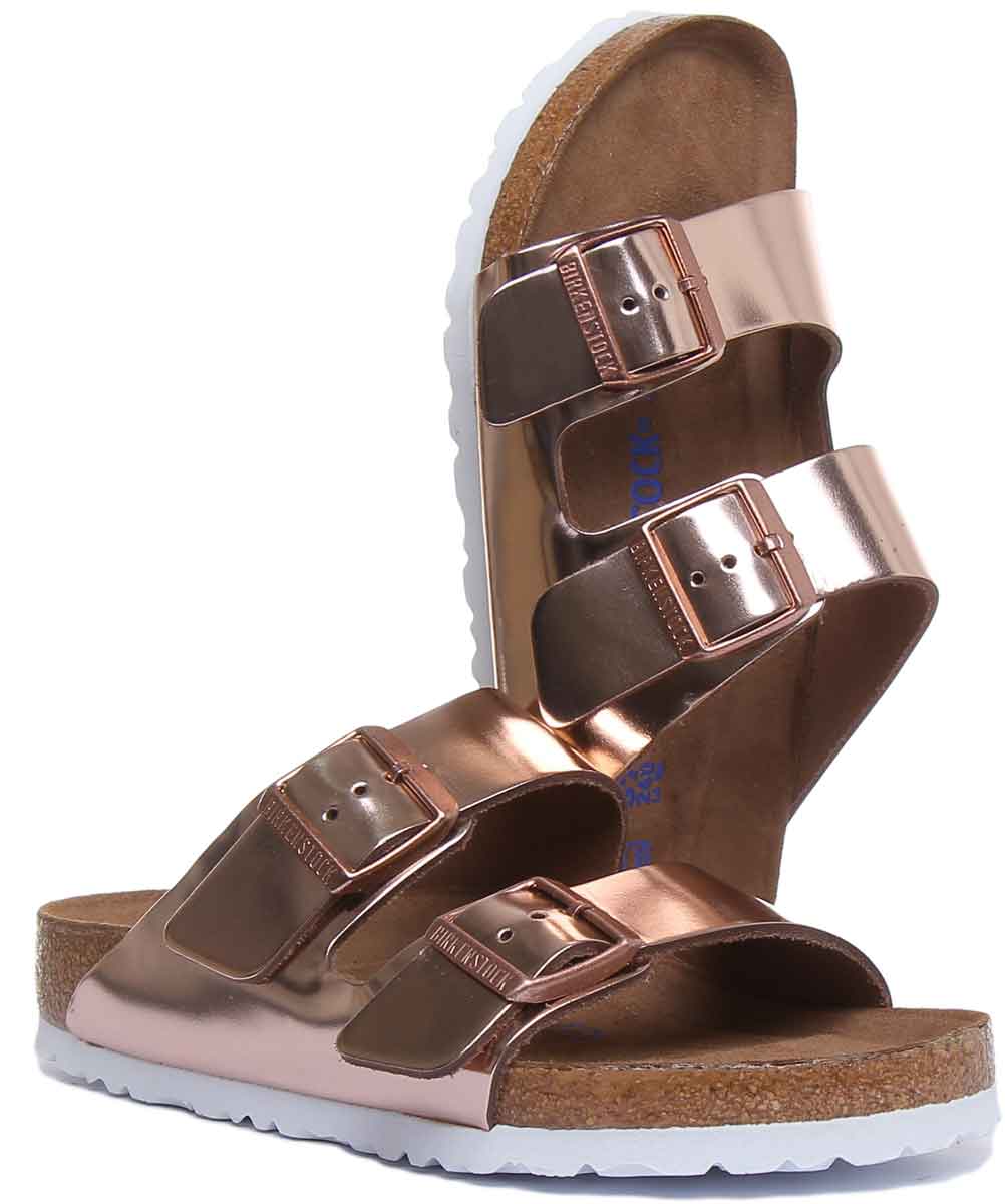 Birkenstock Arizona sandalen | koperkleurig Birko-Flor - zacht voetbed voor dames