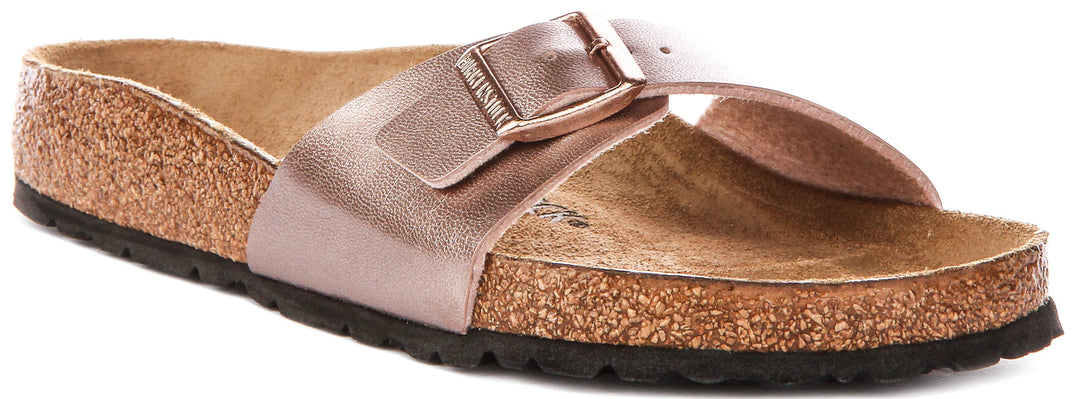Birkenstock Madrid-sandaler | Kopparfärgad Birko-Flor för kvinnor – normal läst