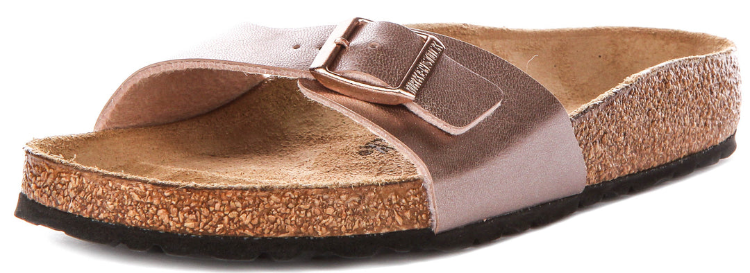 Birkenstock Madrid-sandaler | Kopparfärgad Birko-Flor för kvinnor – normal läst