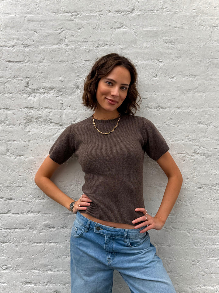 Top en maille Sofie - Marron