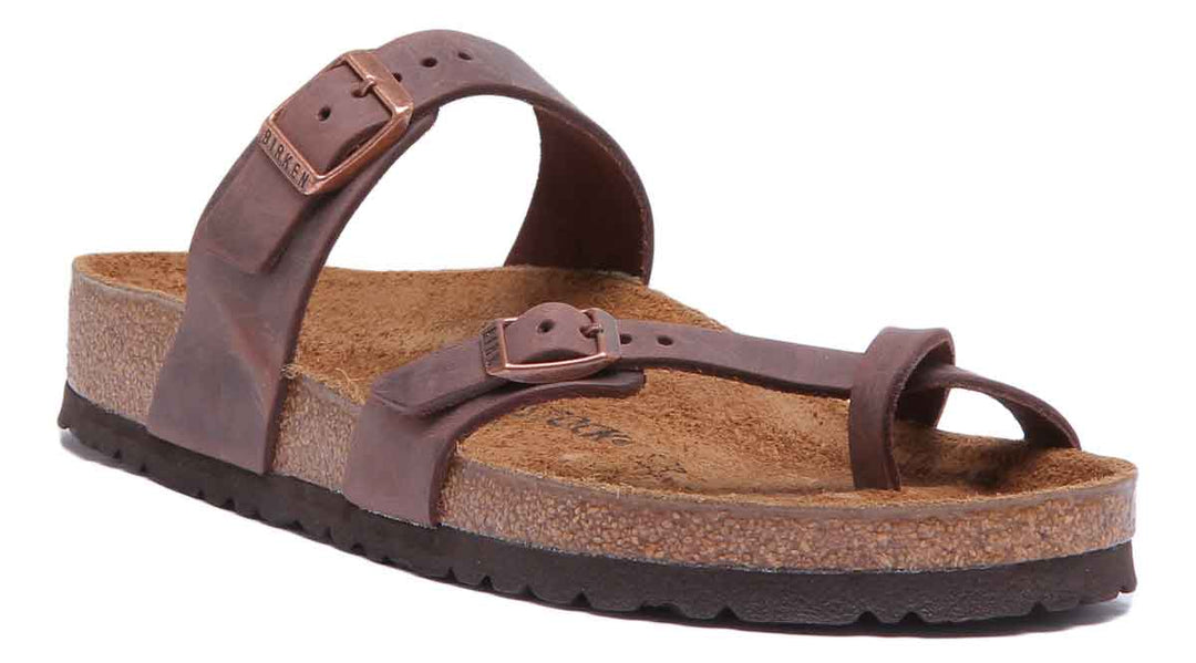 Birkenstock Mayari-sandaler | Mörkbrunt äkta läder för kvinnor