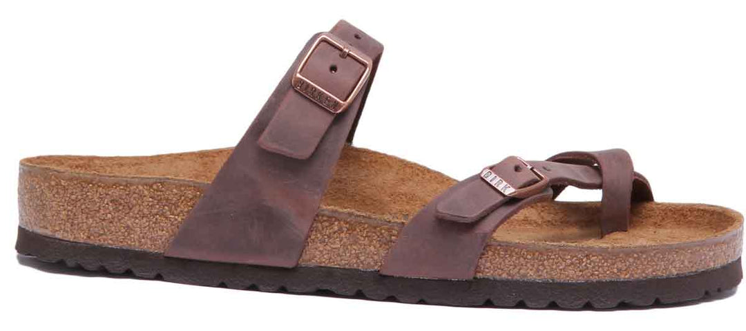 Birkenstock Mayari-sandaler | Mörkbrunt äkta läder för kvinnor