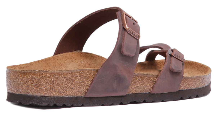 Birkenstock Mayari-sandaler | Mörkbrunt äkta läder för kvinnor