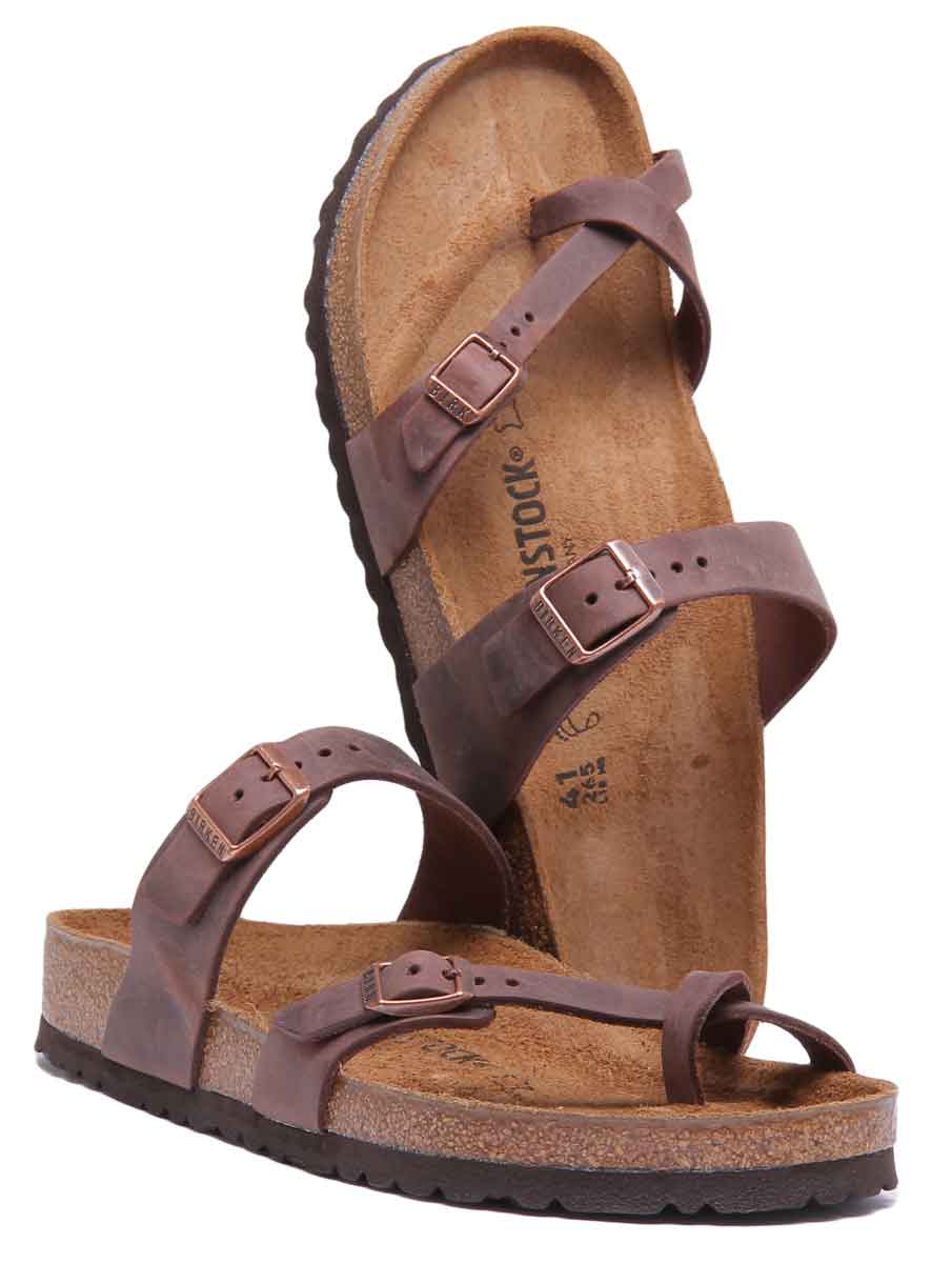 Birkenstock Mayari-sandaler | Mörkbrunt äkta läder för kvinnor