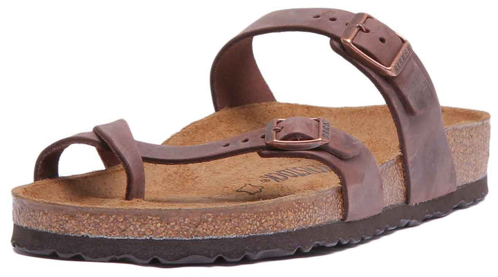 Birkenstock Mayari-sandaler | Mörkbrunt äkta läder för kvinnor