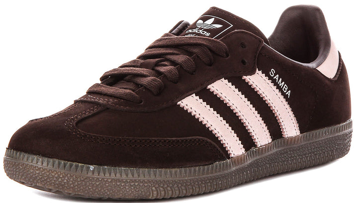 Adidas Samba OG W In Dark Brown Pink For Women